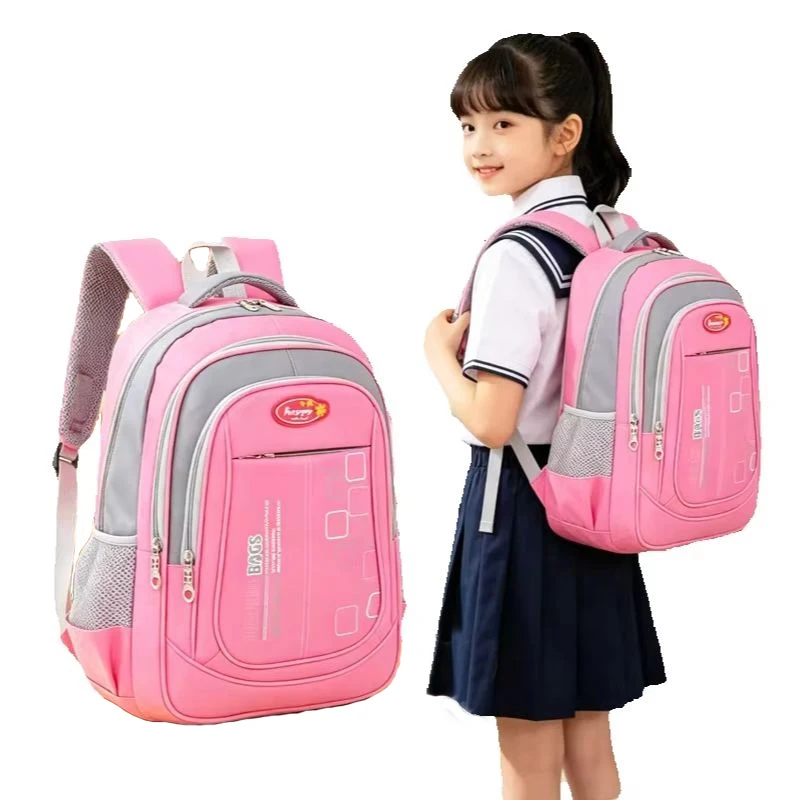 primary school bags for girl cute cartoon geometric pattern pink school backpack student bookbag elementary school kids backpack