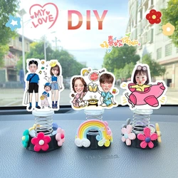 Car Ornaments Photo Custom Acrylic DIY Picture Family Father Mother Child Decoration Creative Souvenir Interior Accessories