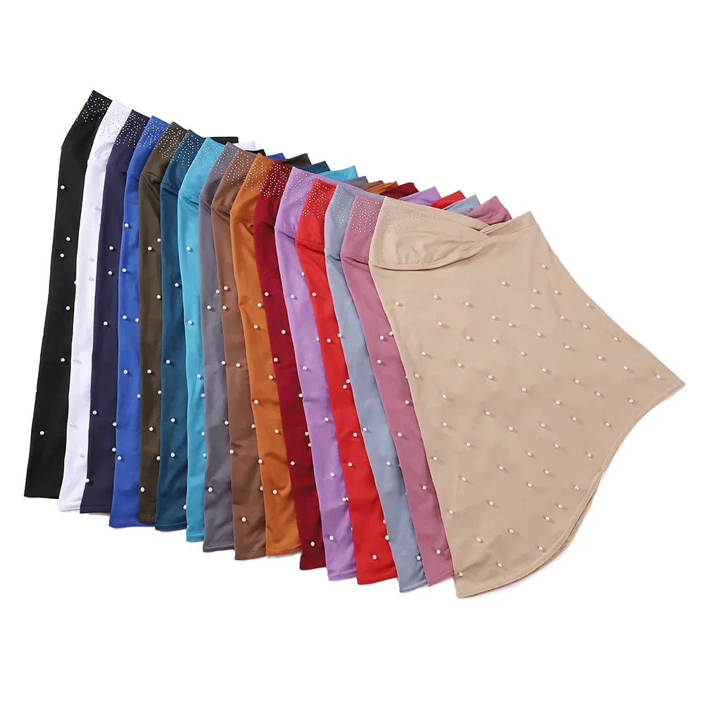 Foulard en perles pour femmes, couvre-chef musulman islamique arabe, casquette Amira instantanée, Hijab, châles enveloppants, couvre-chef Khimar Amira Cap Mujer