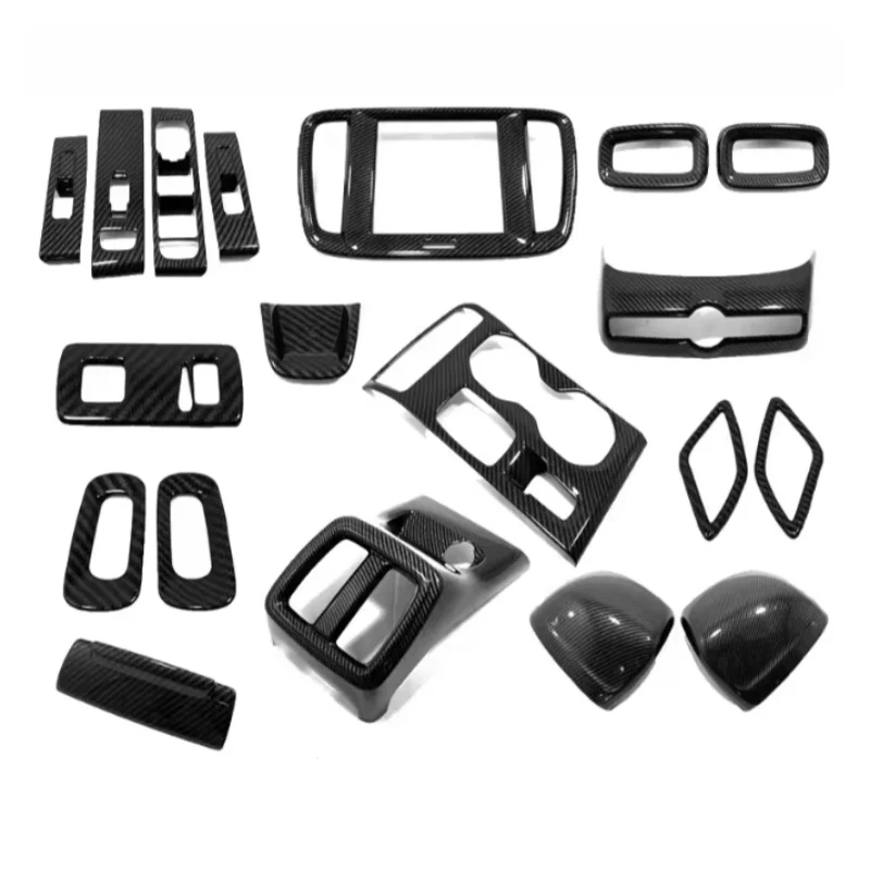 LHD For Volvo XC40 2019 2020 2021 2022 ABS Carbon Car Accessories Window Switch Cover Gear Shift Panel Cover Air Outlet Cover