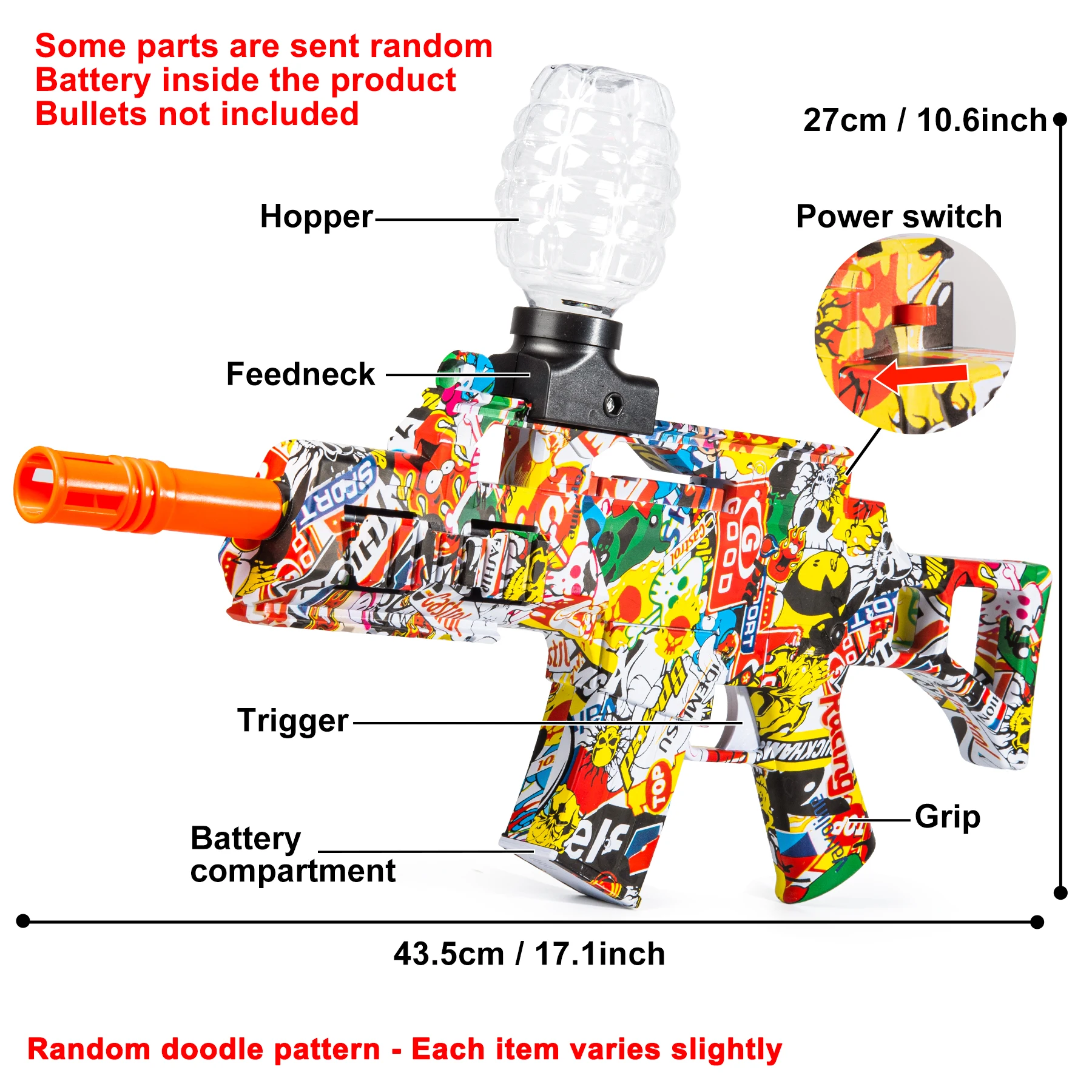 مسدس لعبة ناسف كهربائي G36 جديد لعام 2025 - إطلاق نار عالي الدقة - لعبة الحفلات - هدية عيد الهالوين لعيد الشكر (بدون رصاصات)