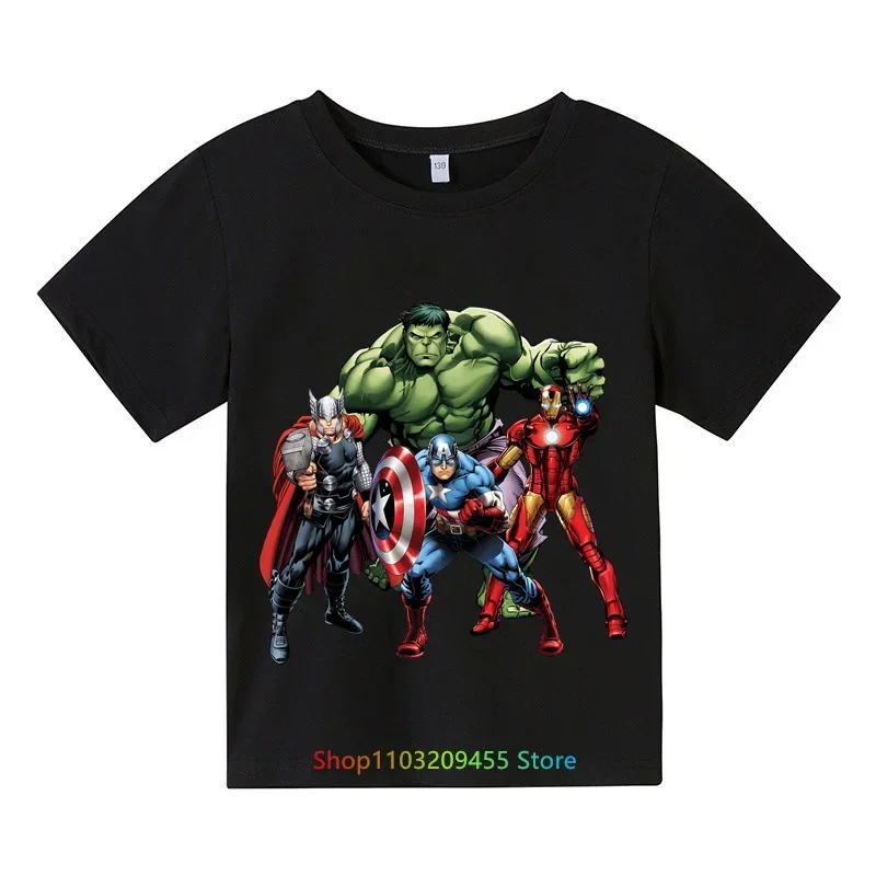 Hulk Short Sleeve Kids Sports T-shirt Boys Girls Summer Sports Short Sleeve Marvel - Superhero Round neck Kids Short sleeve