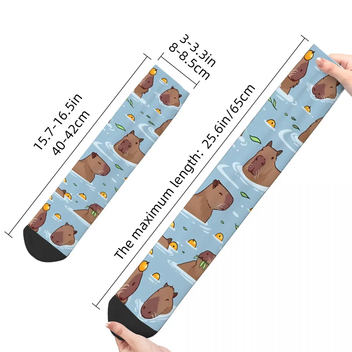 Bathing Capybara Kawaii Socks Sports Cartoon Pattern Socks