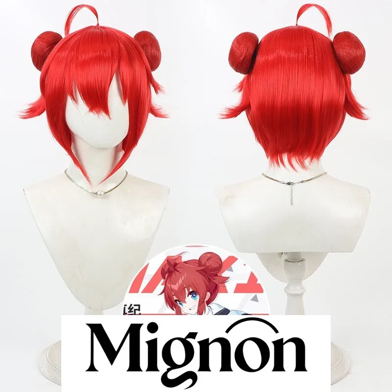 

Парик для косплея Blue Archive O-nuri Maki, реалистичная кожа головы, съемные двойные булочки для волос