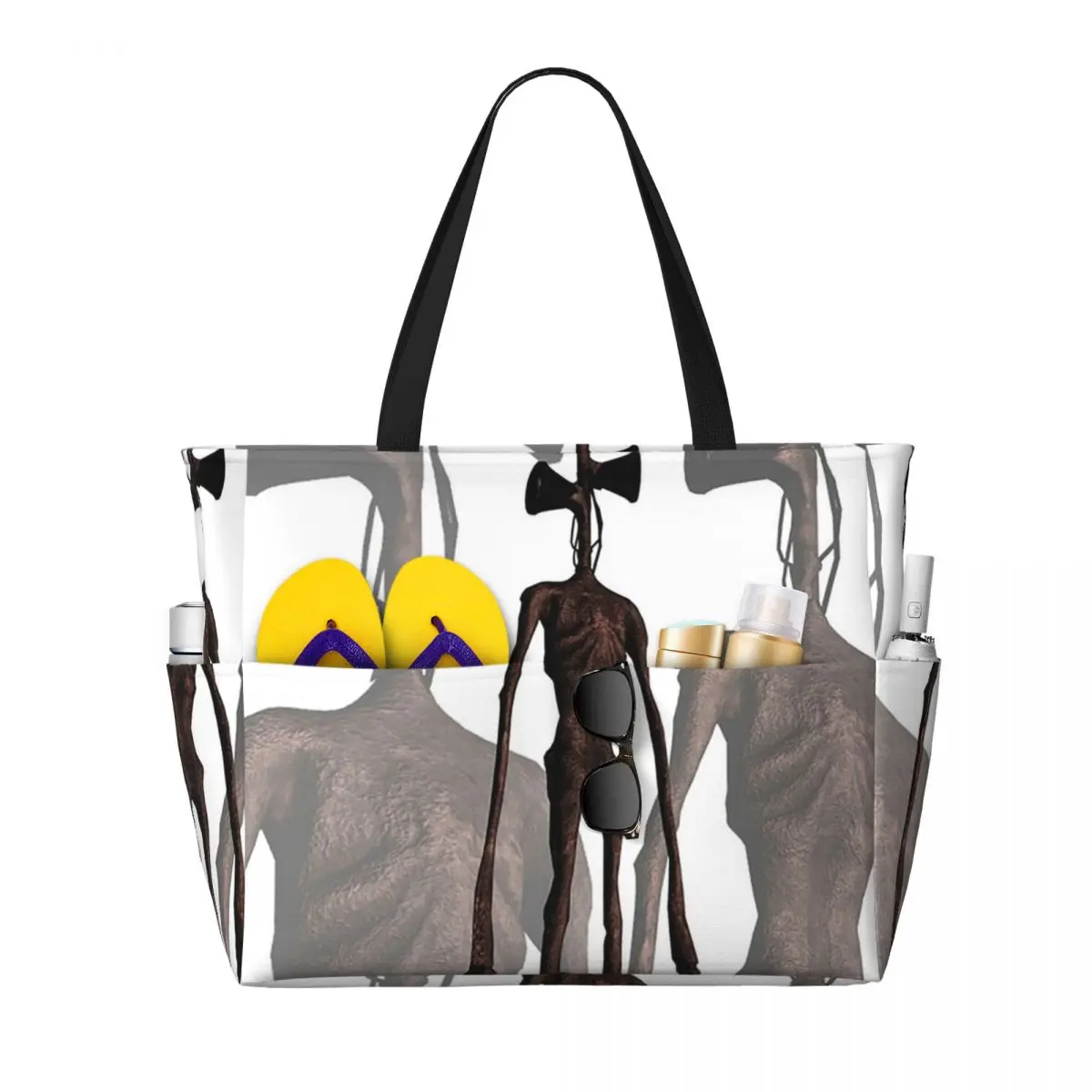 Siren Head Transhead Beach Tote Bag Sport Gym Yoga Duffle Large Tote Bag Women Travel Bag Fitness bag