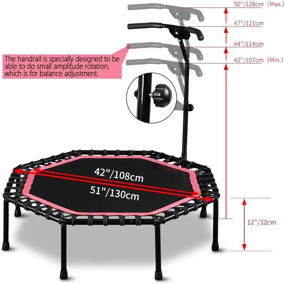 48inch Portable Space Saving Durable  Folding  Fitness Workouts Adults Indoor Gym Octagon Trampoline  2026