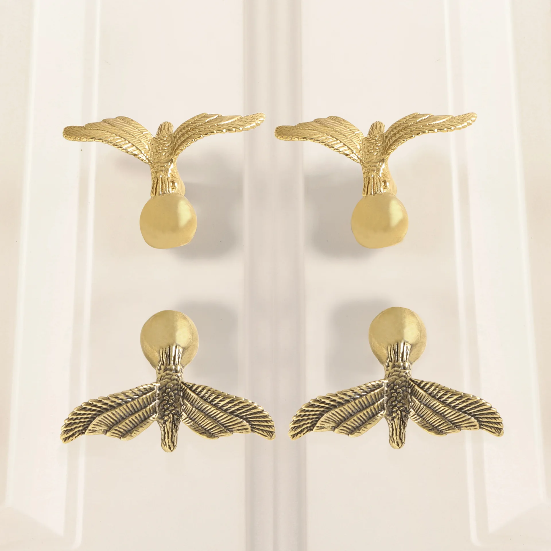 

Solid Brass Soaring Eagle Door Pulls – Nautical Home Decor Cabinet Pulls Drawer Knob Decorative Drawers DIY