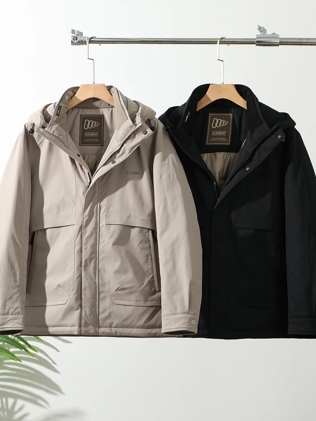 

Men's Thiened down Jaet 90 Du down Hooded Casual Versatile Filled Glued Autumn Winter Warm Windproof Waterproof Outdoor...