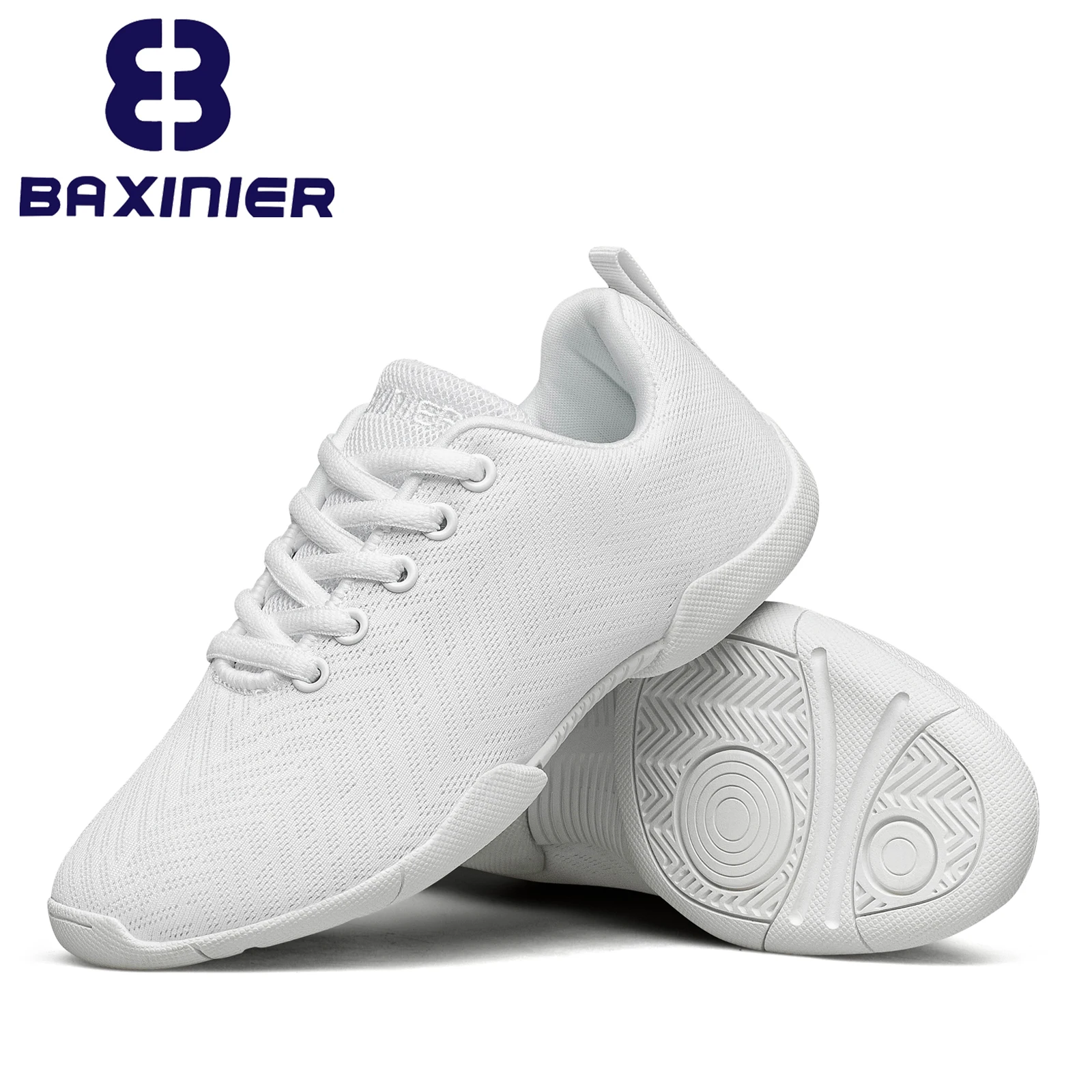 Girls White Cheerleading Shoes Lightweight Youth Cheer Competition Sneakers Kids Training Dance Tennis Walking Shoes