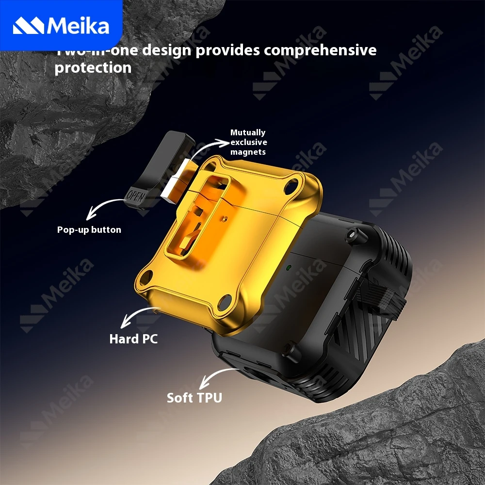 Creative Lock Buckle Case for AirPods Pro / Pro 2 / 4 / 3 / 1 2 Soft Silicone Protective Cover Anti-Lost Bluetooth Earphones