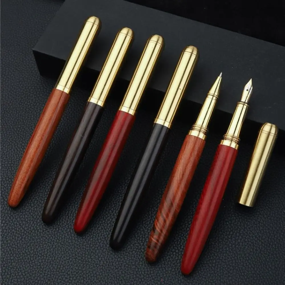 High-end Busines Wood Fountain Pen Smooth Writing Luxury Calligraphy Fountain Pen Exquisite 0.7mm Business Signature Pen Student