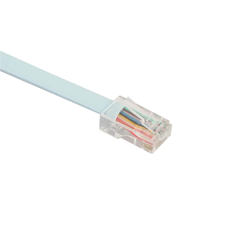 USB 콘솔 케이블, RJ45 Cat5 이더넷에서 Rs232 DB9 COM 포트 직렬 암 롤오버 라우터, 네트워크 어댑터 케이블 1.8m