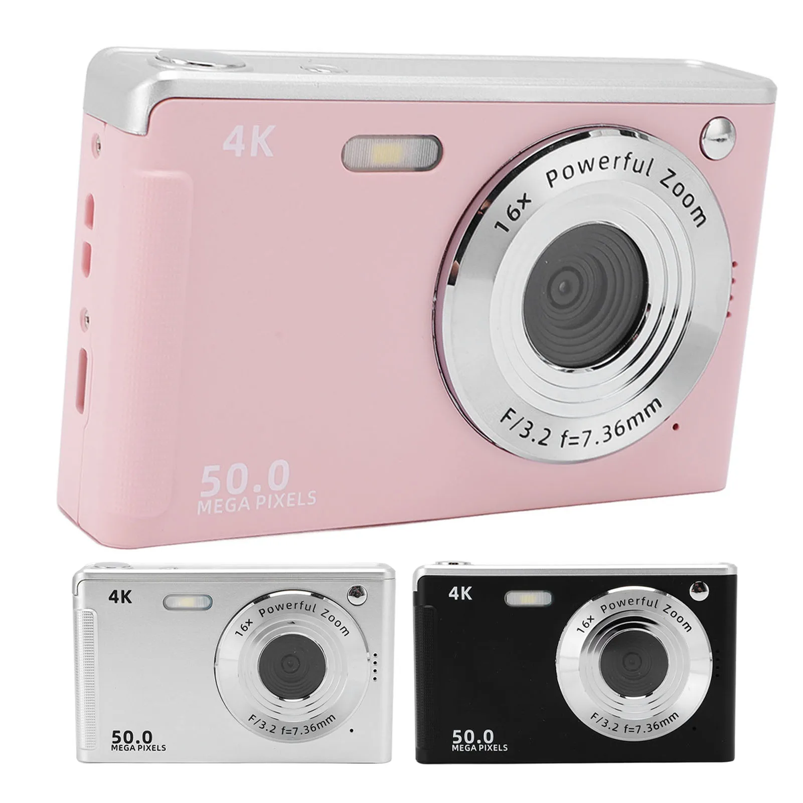 كاميرا رقمية محمولة كاميرا رقمية مضادة للاهتزاز ملء الضوء 2.8 بوصة شاشة AF ضبط تلقائي للصورة 700MAH 4K 50MP للصورة #2