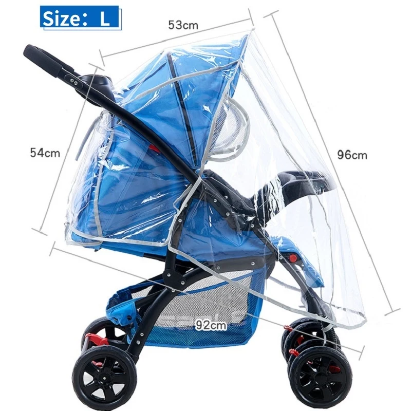 Universal Stroller Rain Cover Baby Car Wind Dust Shield Transparent Waterproof Breathable Trolley Umbrella Raincoat Accessories