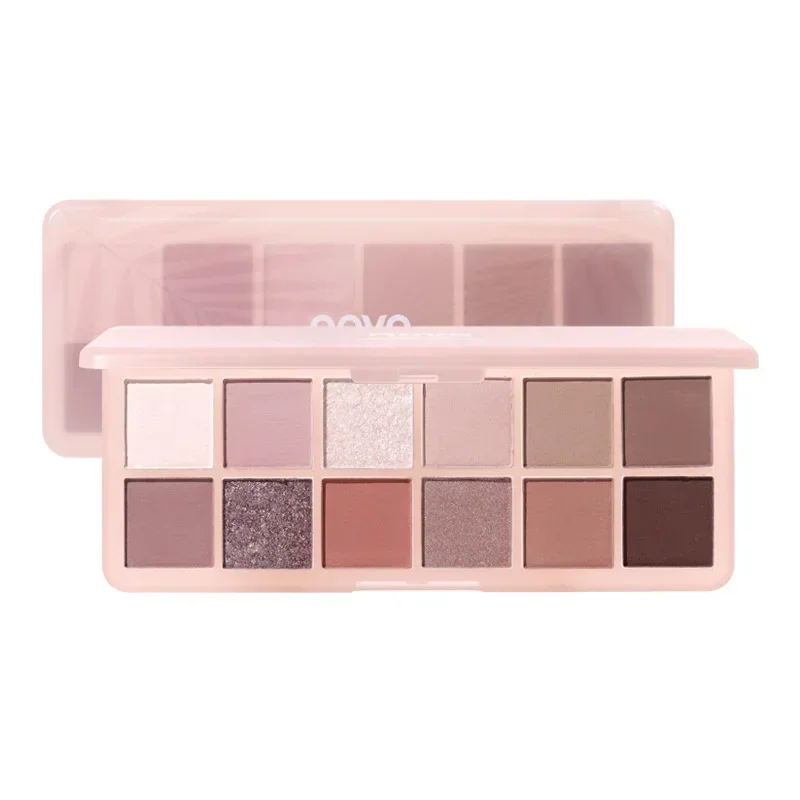 NOCalculator-Palette de fards à barrage à paillettes brillantes pour femme, ombre à barrage, longue durée, imperméable, maquillage féminin, beauté rare, cosmétiques, 12 couleurs, 256