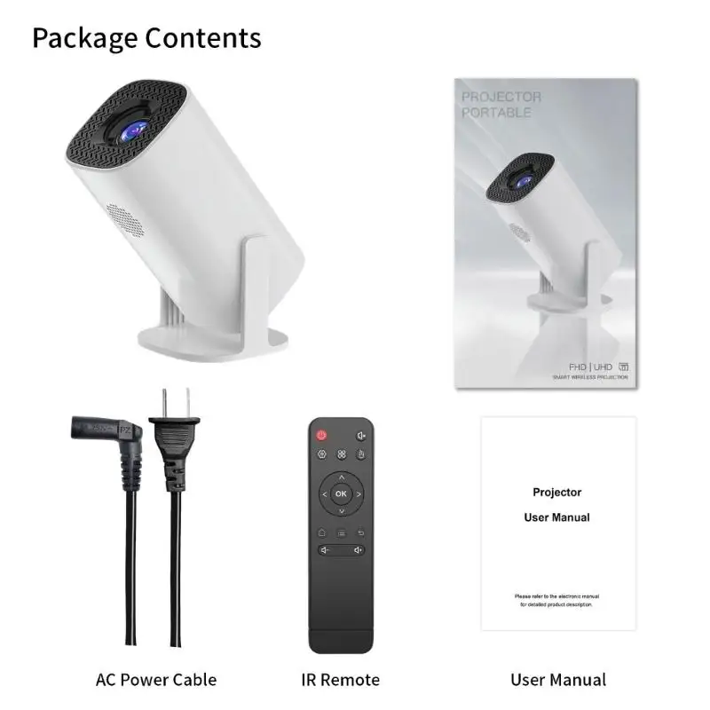 P30 Home Projector WIFI6 Wirelessly Small Phone Same Screen Version Projector 1280x720 Birthday Gift