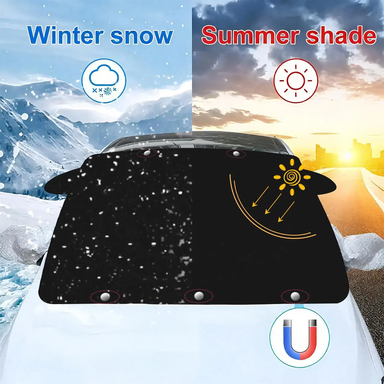 

Магнитный автомобильный снежный щит, зимние автомобильные чехлы, лобовое стекло автомобиля, снежный чехол, складной солнцезащитный козырек, защитный сверхмощный для солнца, льда