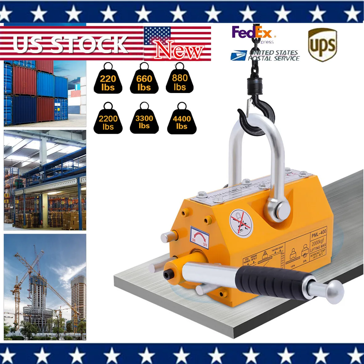 

Steel Magnetic Lifter, 1X3X7 Inches, Rubber-Wrapped Handle, Stable & Safe, Efficient for Lifting Steel Plates