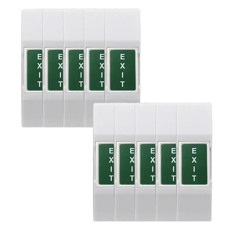 Access Control System Push Switch With Bottom Box 10Pcs Mini Exit Button COM NC NO Output In English Label-[A22I Store]