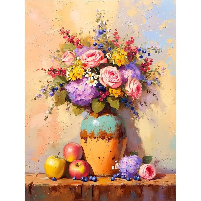 GATYZTORY Paint By Numbers Paint Kit Decorative Paintings Vase 40x50cm Living Room Decoration Drawing Kit Painting By Numbers