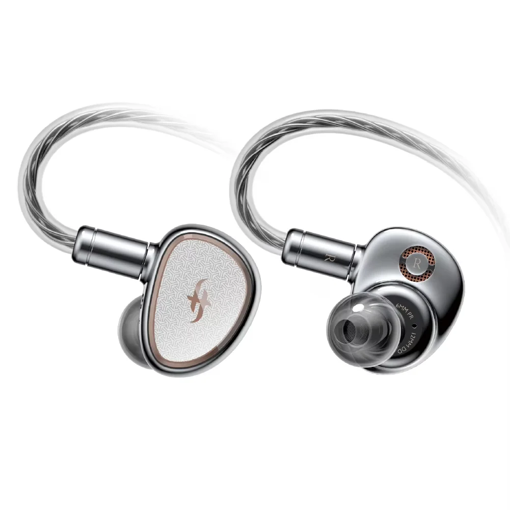 SIMGOT EA2000 1DD+1PR Structuur-oortelefoons Afneembare kabel Dynamische driver IEM HiFi Stereo Bedrade oordopjes voor muziekliefhebbers