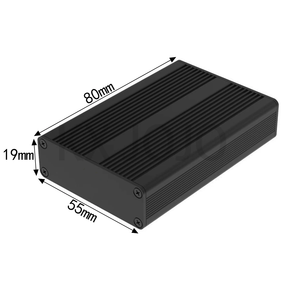 

Aluminum Enclosure 55*19*80mm Integrated Waterproof Black Circuit Board Alloy Power Supply DIY