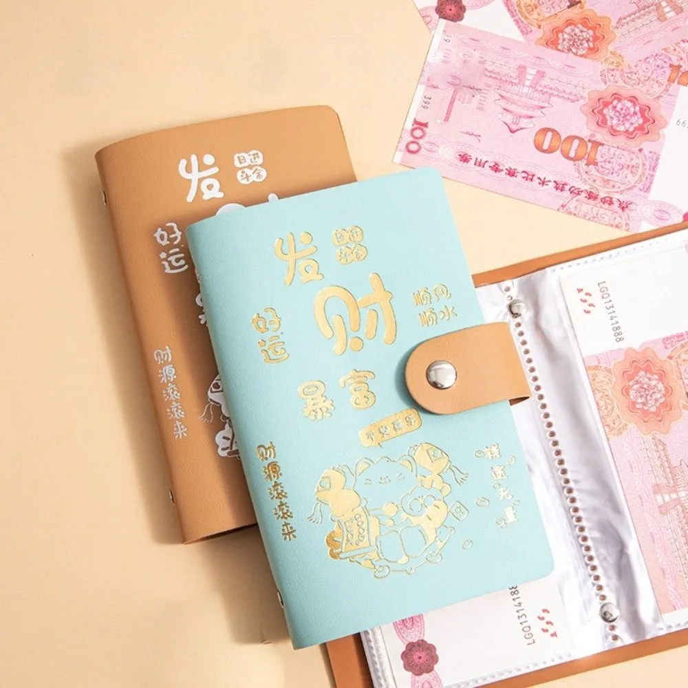 

Save Money 100 Envelopes Money Saving Challenge PU Waterproof Mini Binder Savings Challenge Reusable Savings Challenges Book