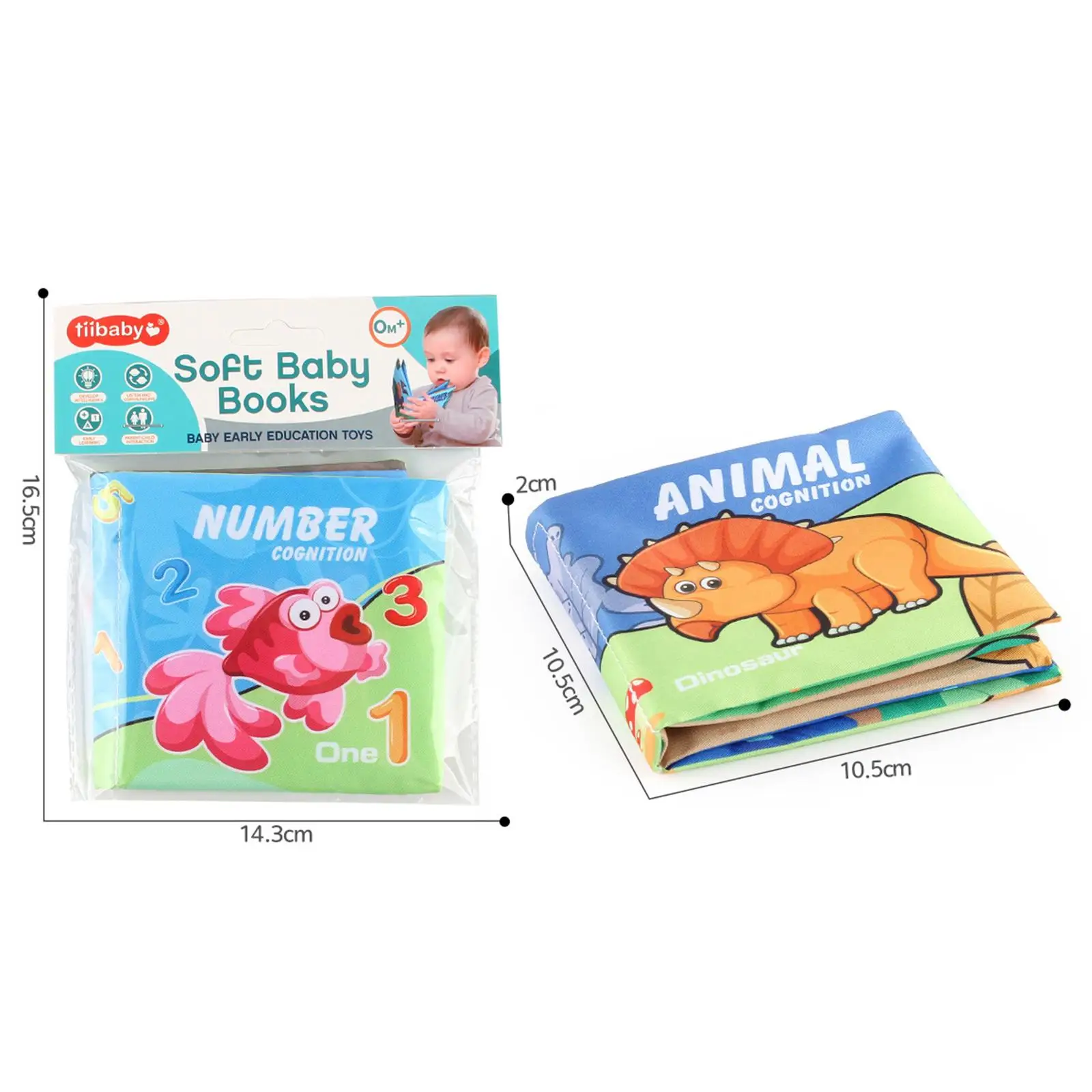 6Pcs 부드러운 아기 헝겊 책 빨 수있는 장난감 유아 아기 어린이를위한 교육