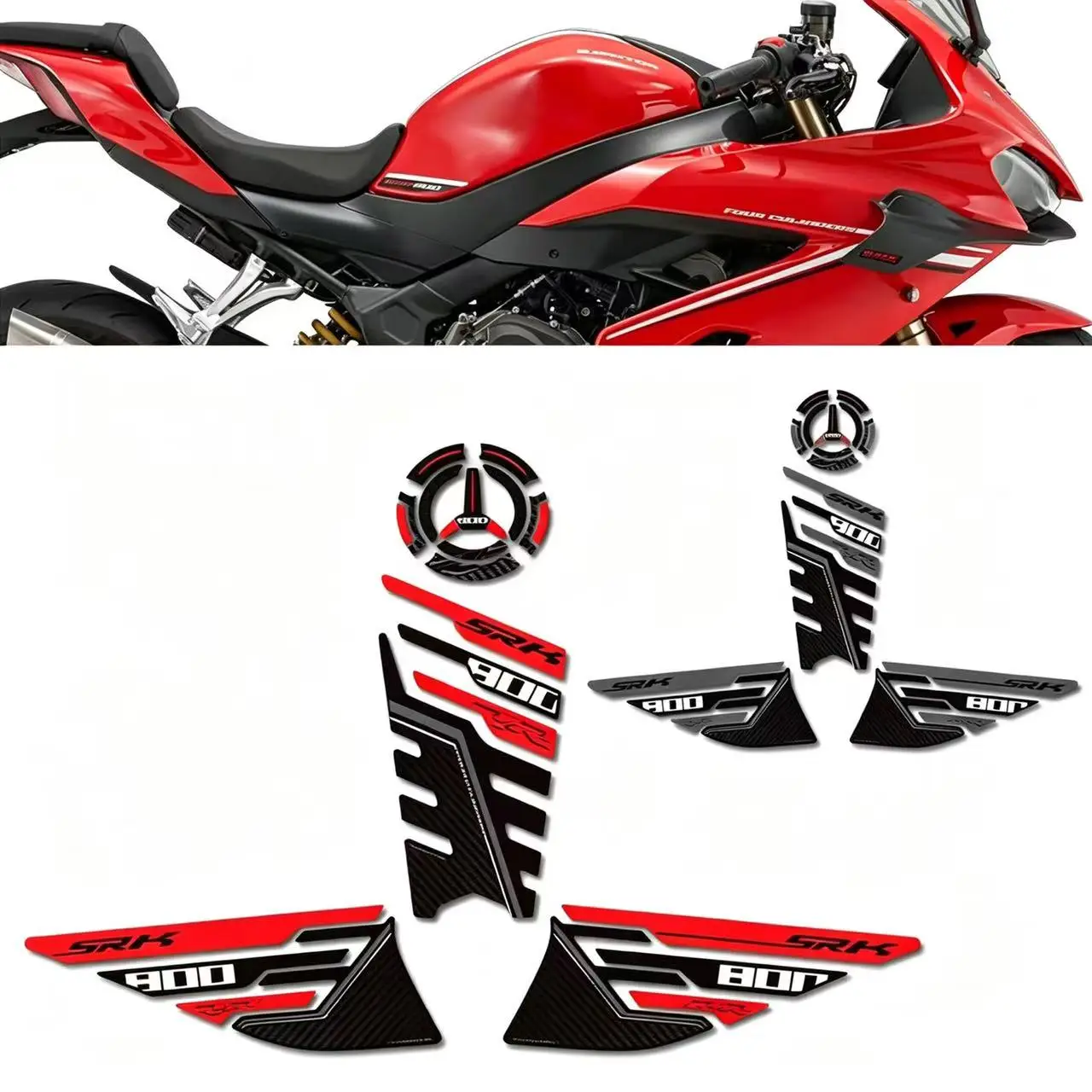 

Motorcycle For QJMotor QJ Motor SRK GSR 800 RR SRK800 Tank Pad Cap TankPad Gas Fuel Oil Kit Knee Stickers Decals Protector New