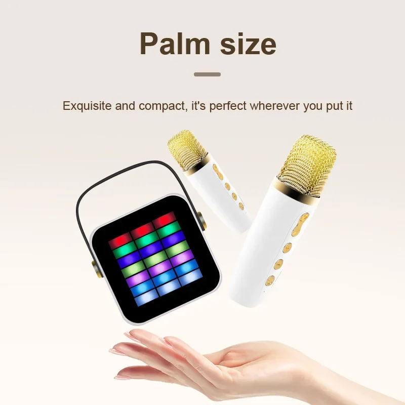 RGB Singing Karaoke Microphone Bluetooth Speaker ZX01 Outdoor Portable Pickup Rhythm Light Mini Audio Microphone