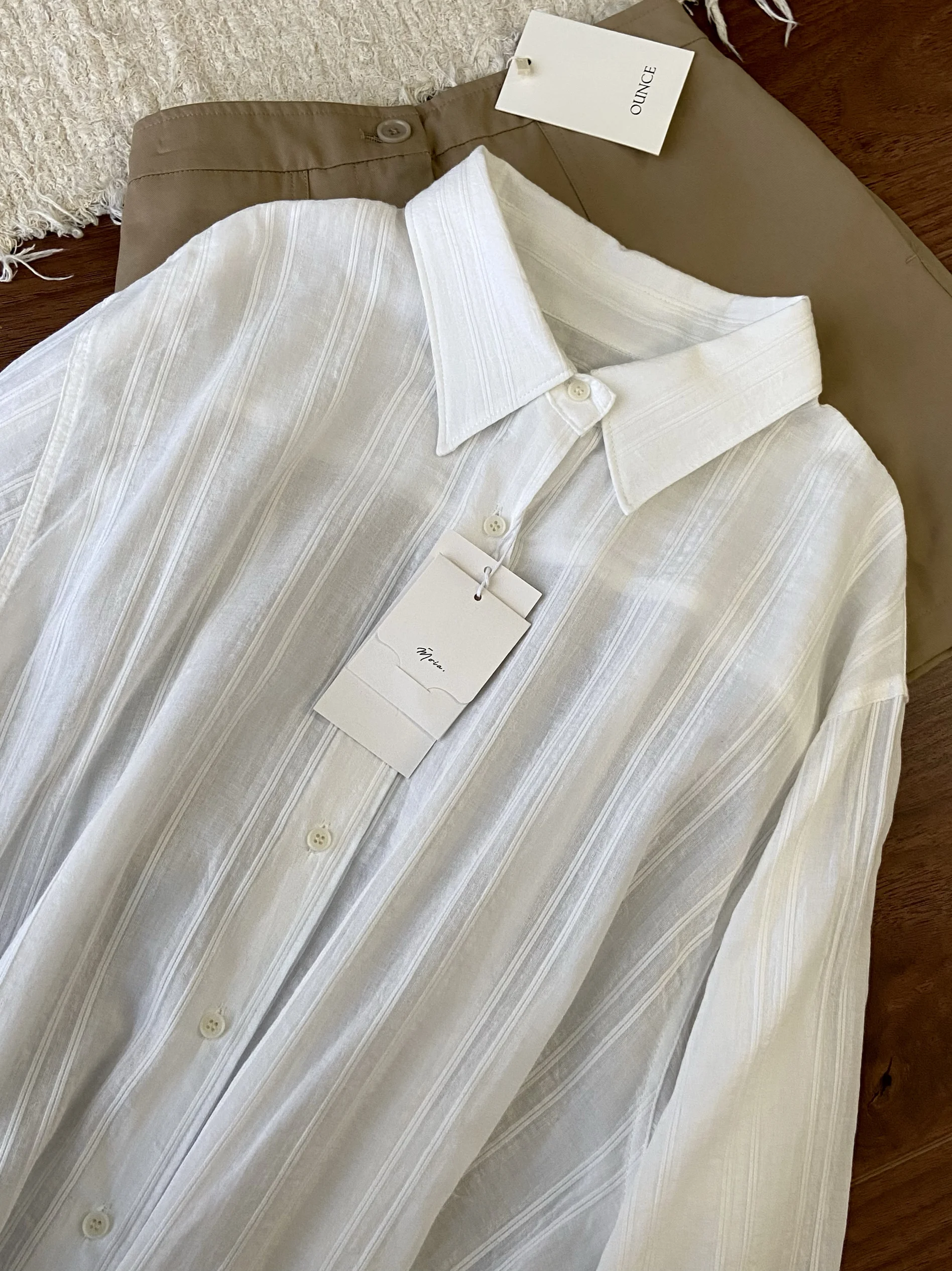 de Barnnet Simple Koreaanse Sle White irt Loose Fit Spring Commute Sle Cotton Long Sve-kraag Normale lengte