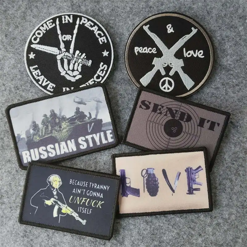 

Personalized Exquisite Love Printed Patch Tactical Army Fan Creative Text Morale Badge Outdoor Backpack Helmet Patches Appliques