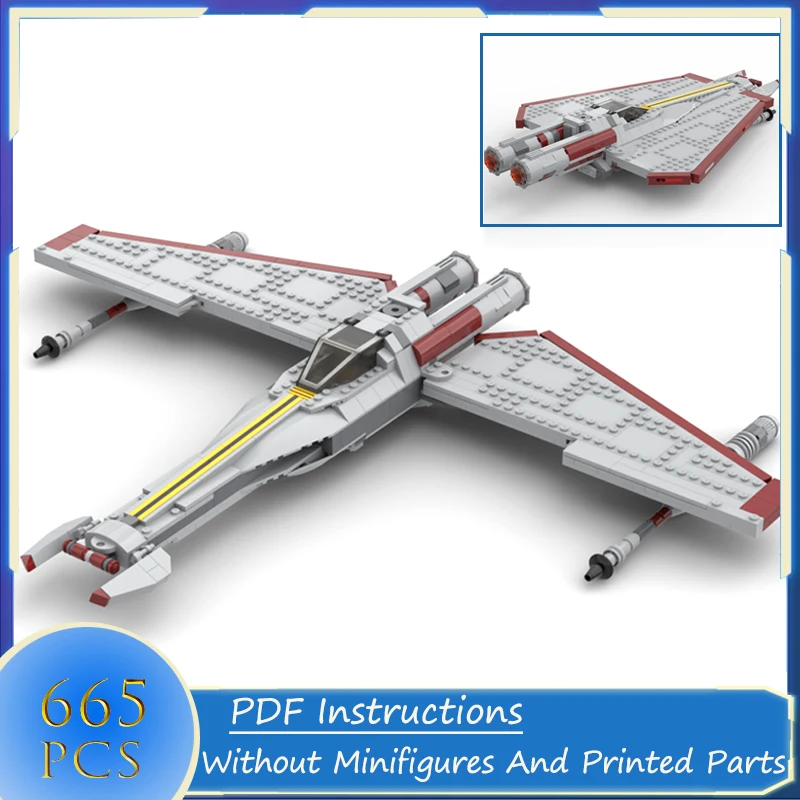 Space War Series Republic Striker-Class Starfighter Model Building Blocks Set DIY Assembling Brick Toys Christmas Gifts