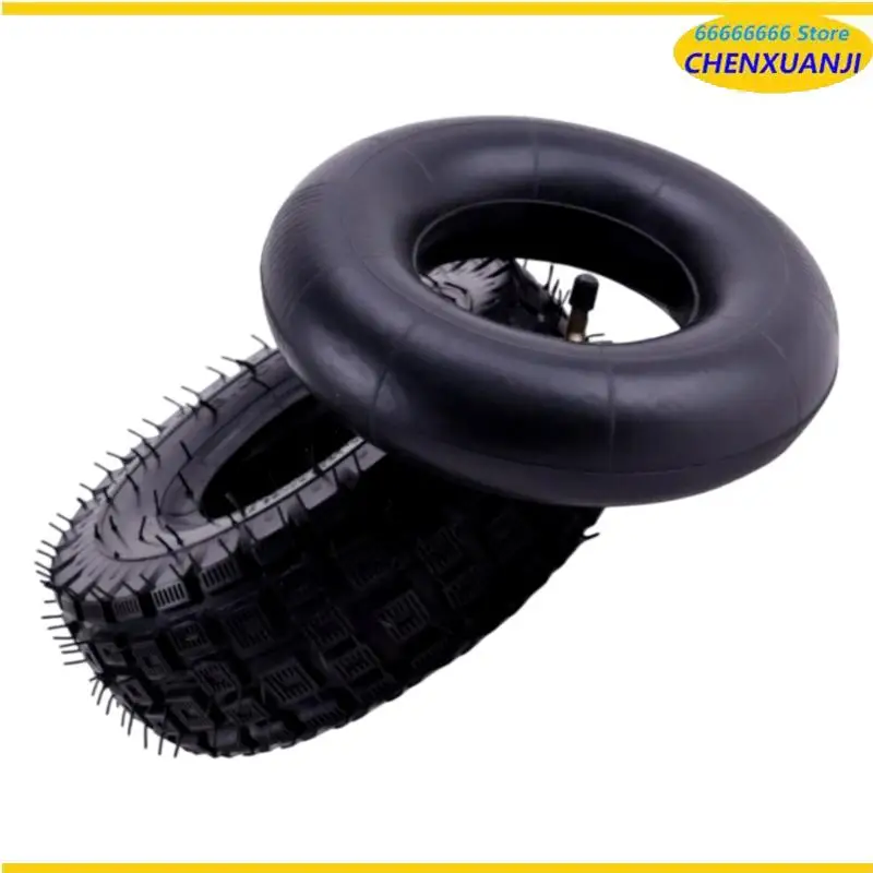 For 3.00-4 Inner and Outer Tires Inner Tube High-Density Gas Tire Inner Tube 3.00-4 Inner and Outer Tire Bending Mouth
