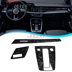 2020 2021 2022 For Audi A3 8Y LHD Forged Carbon Fiber Interior Trims Console Dashboard Panel Trim Car Styling Accessories