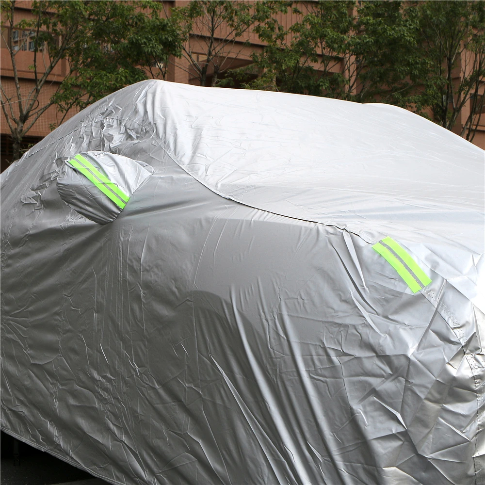 Universelle Autoabdeckung, wasserdicht, UV-Schutz, kratzfest, staubdicht, für Limousinen und SUVs, verschiedene Größen – Detail 11