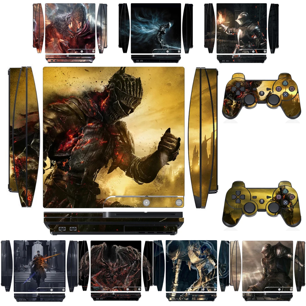 2101 Vinyl Skin Sticker Protector for Sony PS3 Slim PlayStation 3 Slim and 2 controller skins Stickers