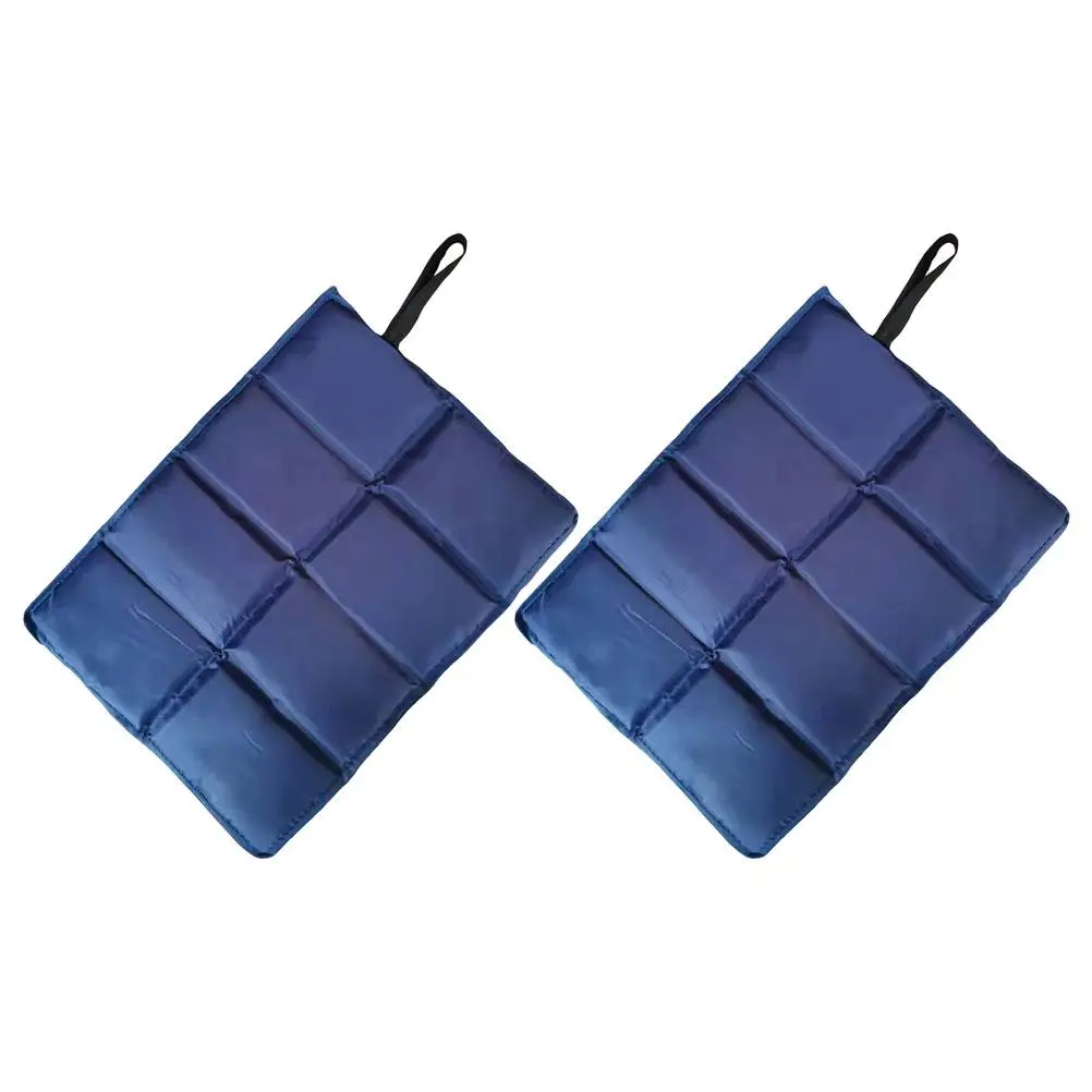 

2 Pcs Waterproof Seat Cushion Oxford Cloth Foldable Picnic Mat Outdoor Camping Hiking Beach Lightweight Washable Blue