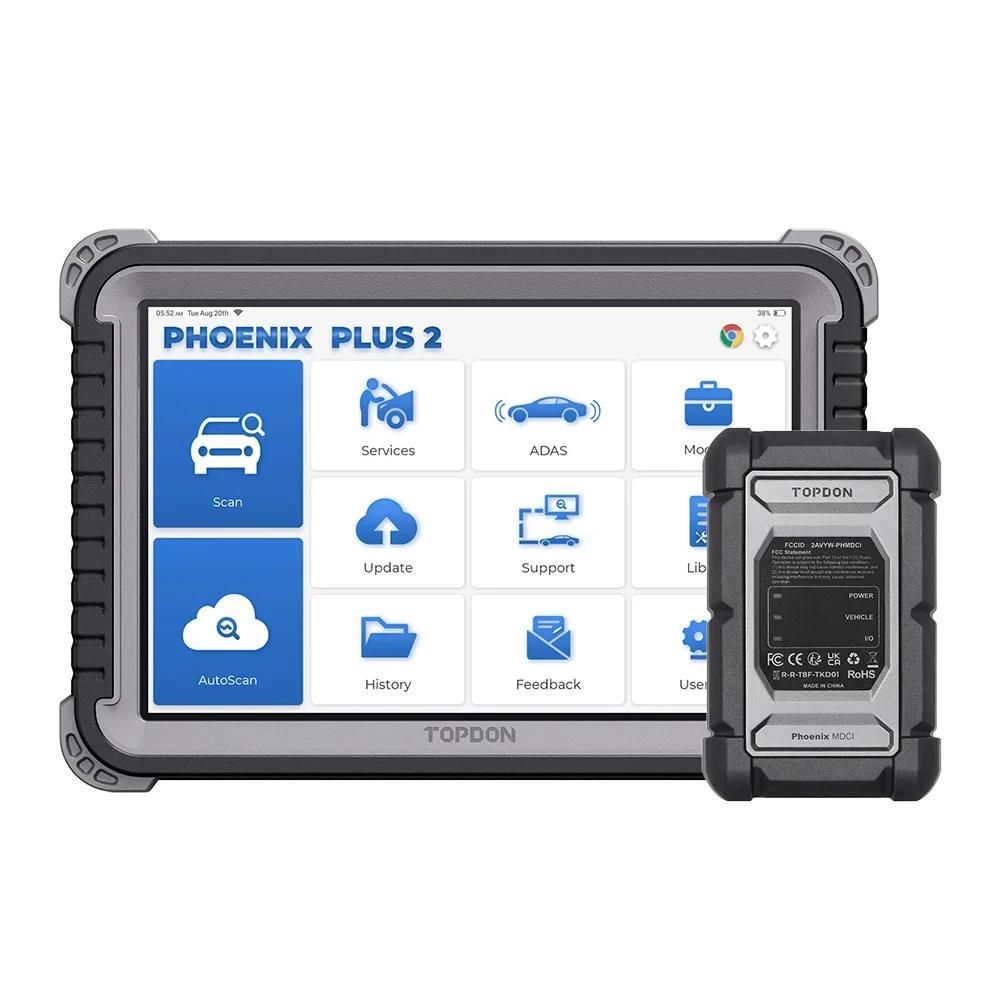 

TOPDON Phoenix Plus 2 с 41+ услуги по техническому обслуживанию Точная устранение проблем с активными тестировами Автомобильный диагностический инструмент для механики
