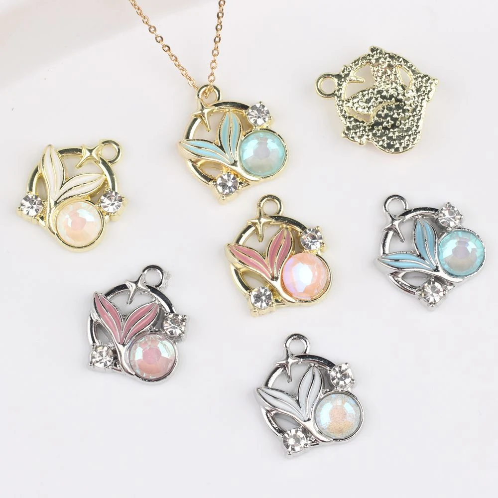 

10pcs Cute Simple Fish Tail Pendant Earring Necklace Jewelry Making Accessories DIY Handmade Ornament Supplies Craft Fashion