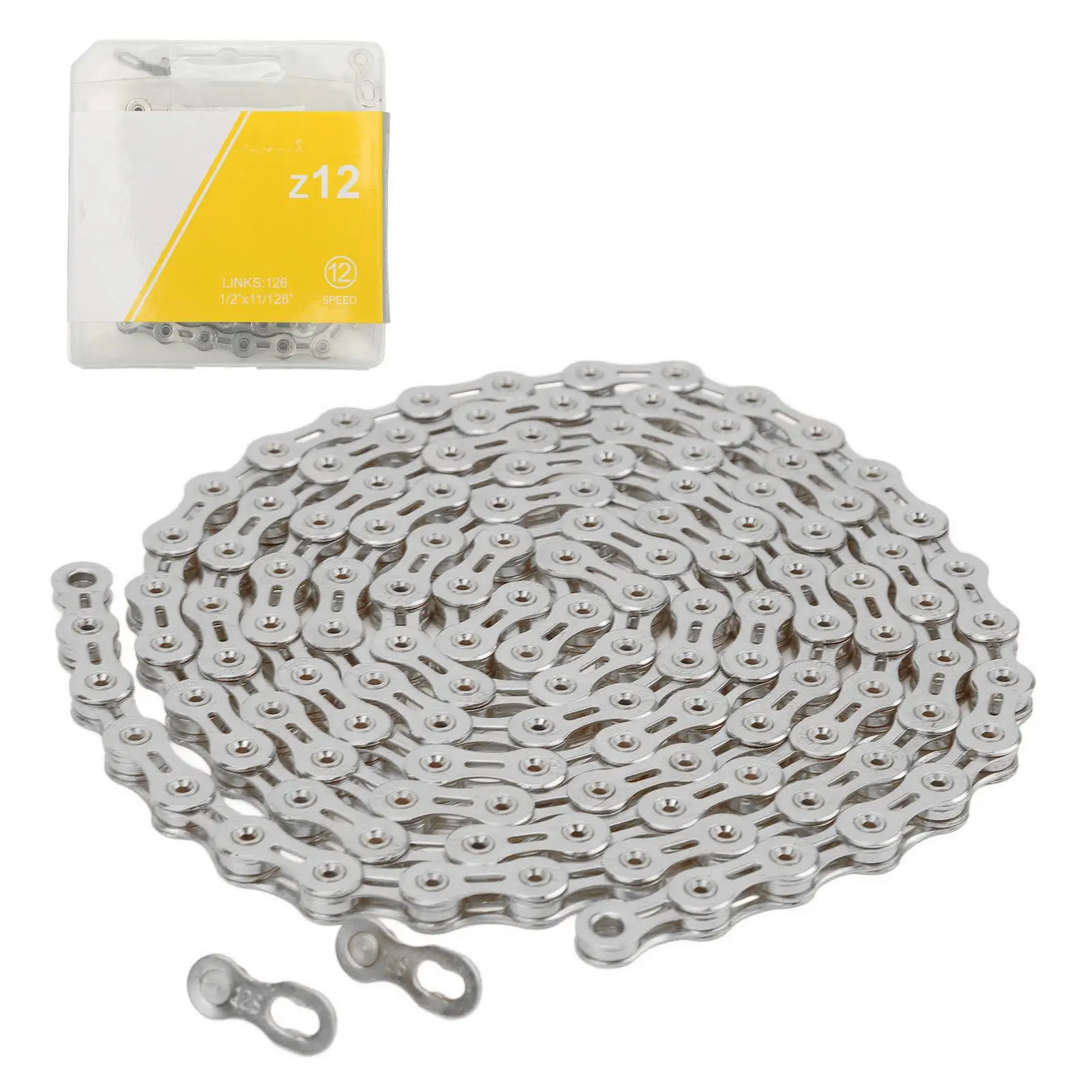 12 Mountain Bike Chain - Reinforced Alloy Steel, Smooth Operation, Perfect for outdoor Cycling