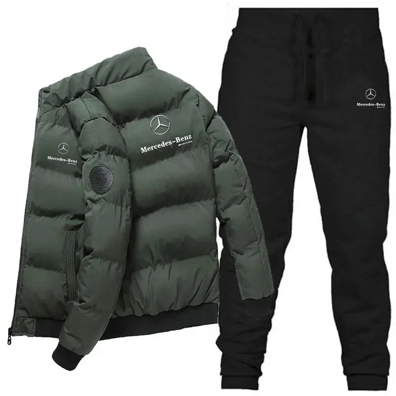 

2025 new Mercedes Benz winter sportswear set; Cotton jacket paired with pants; Fashion trends; keep out the cold and stay warm