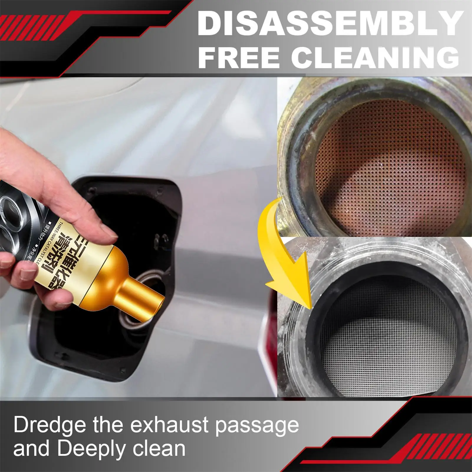 120ml Car Engine System Cleaner Catalytic Converter Cleaner High Concentration Multi-Effect Catalyst Anti-Carbon Cleaning Agent