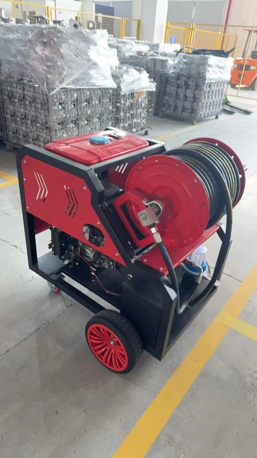 200 Bar High Pressure Electric Sewer Jetting Machine, Commercial Pipeline Dredging Washer for Drain Cleaning