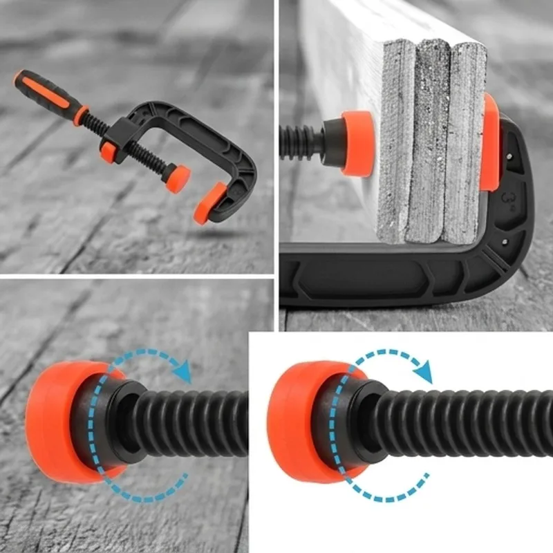 Strong Clamping Force Jaw Opening Clamps Reinforced Nylon 7-Inch Heavy-Duty Spring Clamps (2-Pack)
