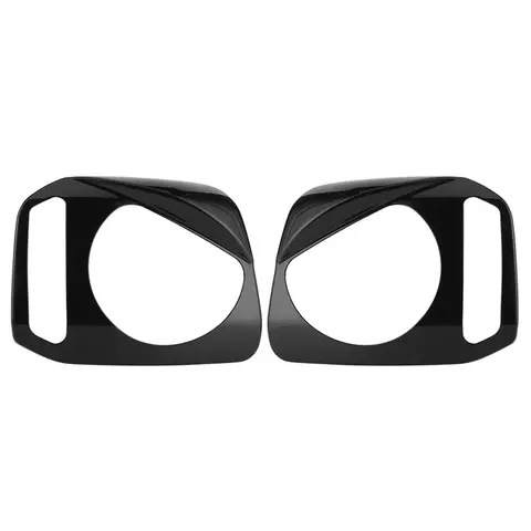 2Pcs Black Car Front Headlight Headlamp Cover Trim Decor Frame ABS For Suzuki Jimny 2007-2017 SP