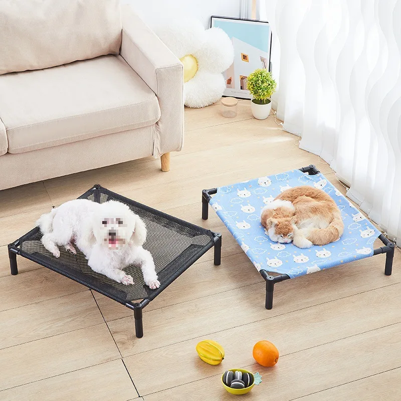 

All Season Elevated Pet Bed Small Medium Dogs Cats Army Cot Moistureproof Removable Washable Dog Accessories Dog Beds Small Dogs