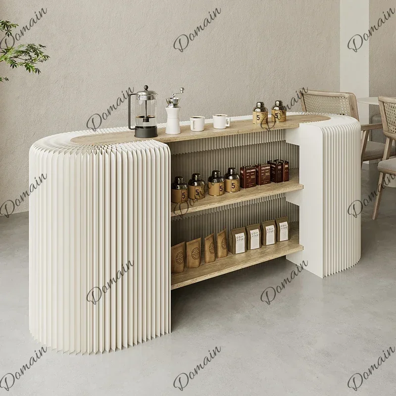 M4T X Design Decor Front Desk Reception Counter Checkout U Shape Oval Reception Desks White Modern Mostrador De Tienda Furniture