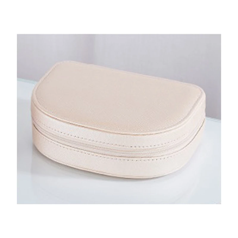 1 Piece Travel Jewelry Box,Travel Jewelry Case,Seashell-Shaped Jewelry Box Apricot PU For Women, Jewelry Storage Box