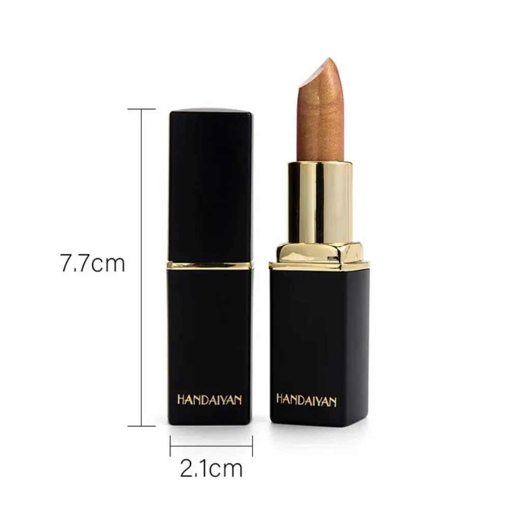 New 9 Colors Golden Glitter Lipstick Change Color Waterproof Matte Velvet Lipstick Non-Fade Long Lasting Lip Gloss Makeup
